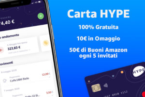 Hype 10€ GRATIS e 50€ GRATIS ogni 5 punti!