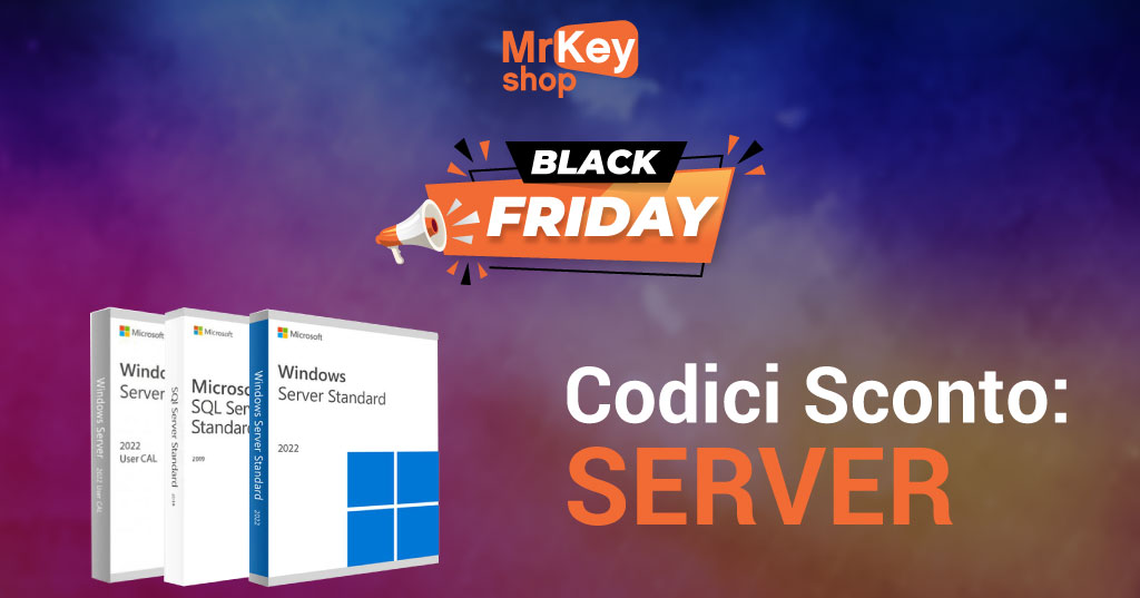 Black Friday 2022 codici sconto Windows Server Mr Key Shop