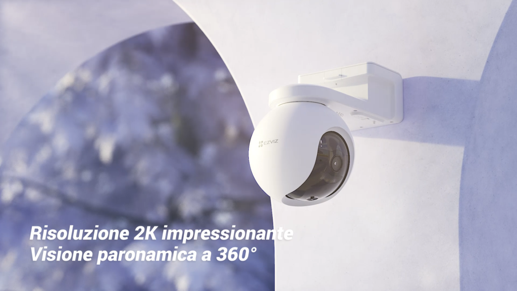 Telecamera 2K con visione panoramica a 360°
